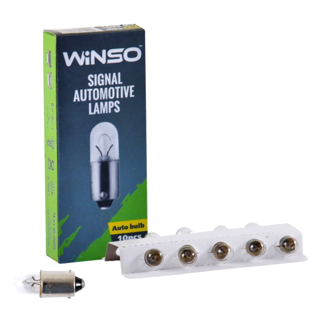 Автолампа розжарювання WINSO T4W BA9s 4W 24V прозора 725170 - zapix