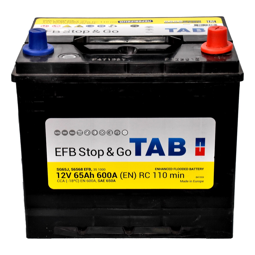 Акумулятор TAB EFB 12V 65Ah 600A R+ 212860 - zapix