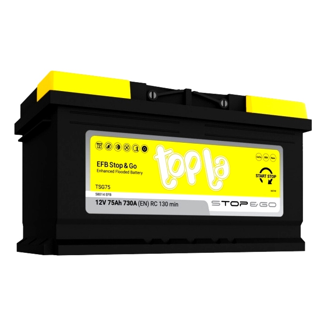 Акумулятор TOPLA Stop & Go 12V 75Ah 730A R+ 112075 - zapix