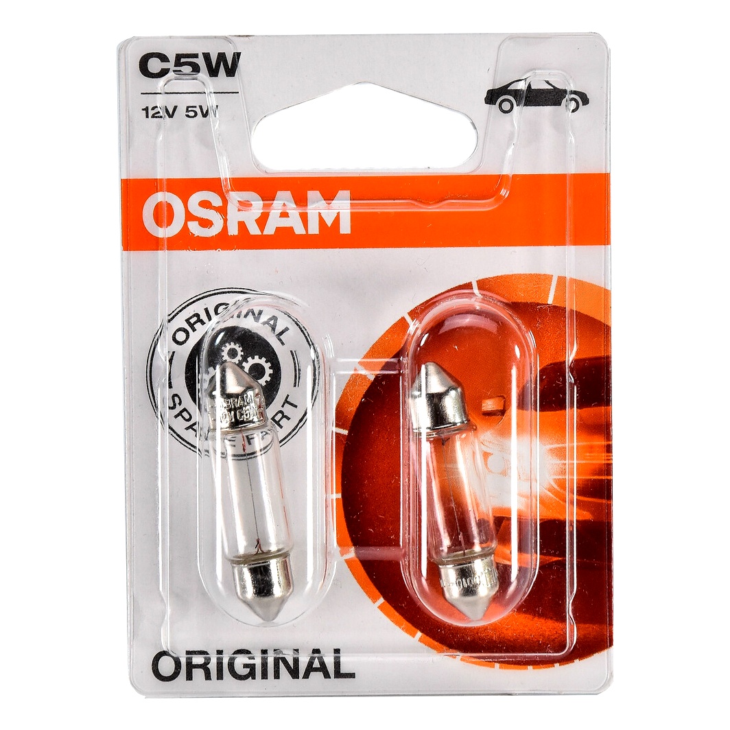 Автолампа розжарювання OSRAM Original C5W SV8.5-8 5W 12V прозора 641802B - zapix