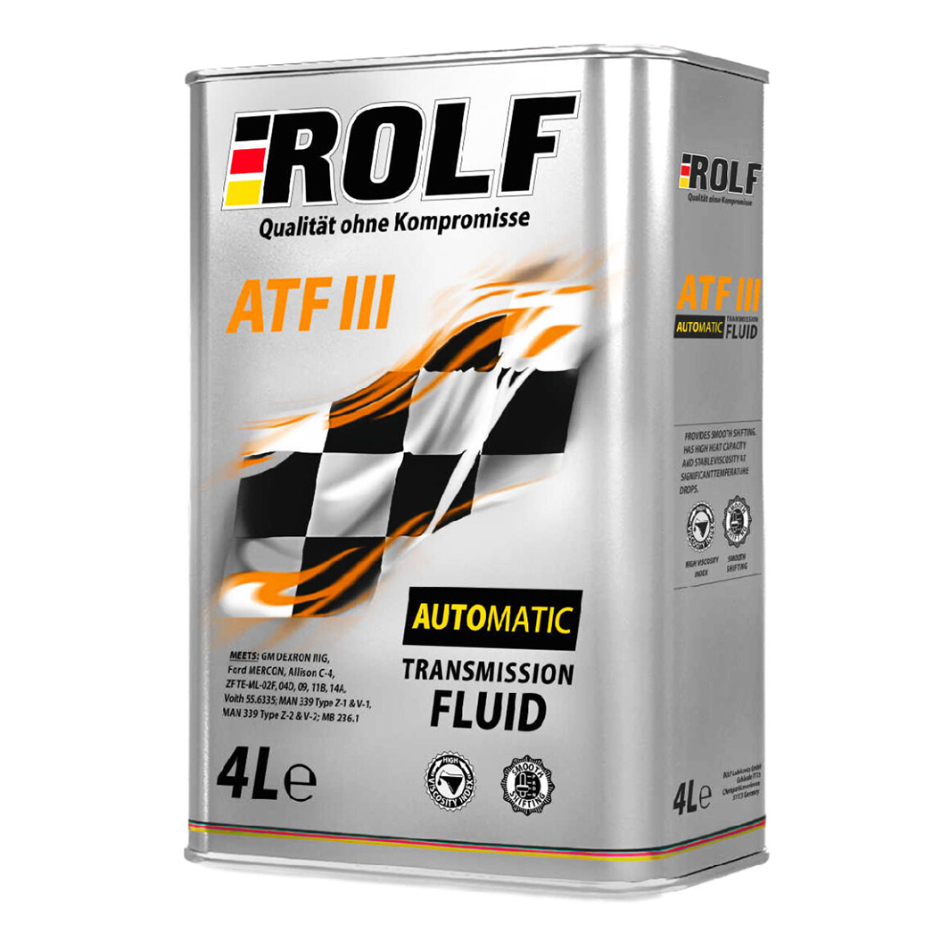 Трансмиссионное масло ROLF ATF III (Metal) 4 л 322245 - zapix