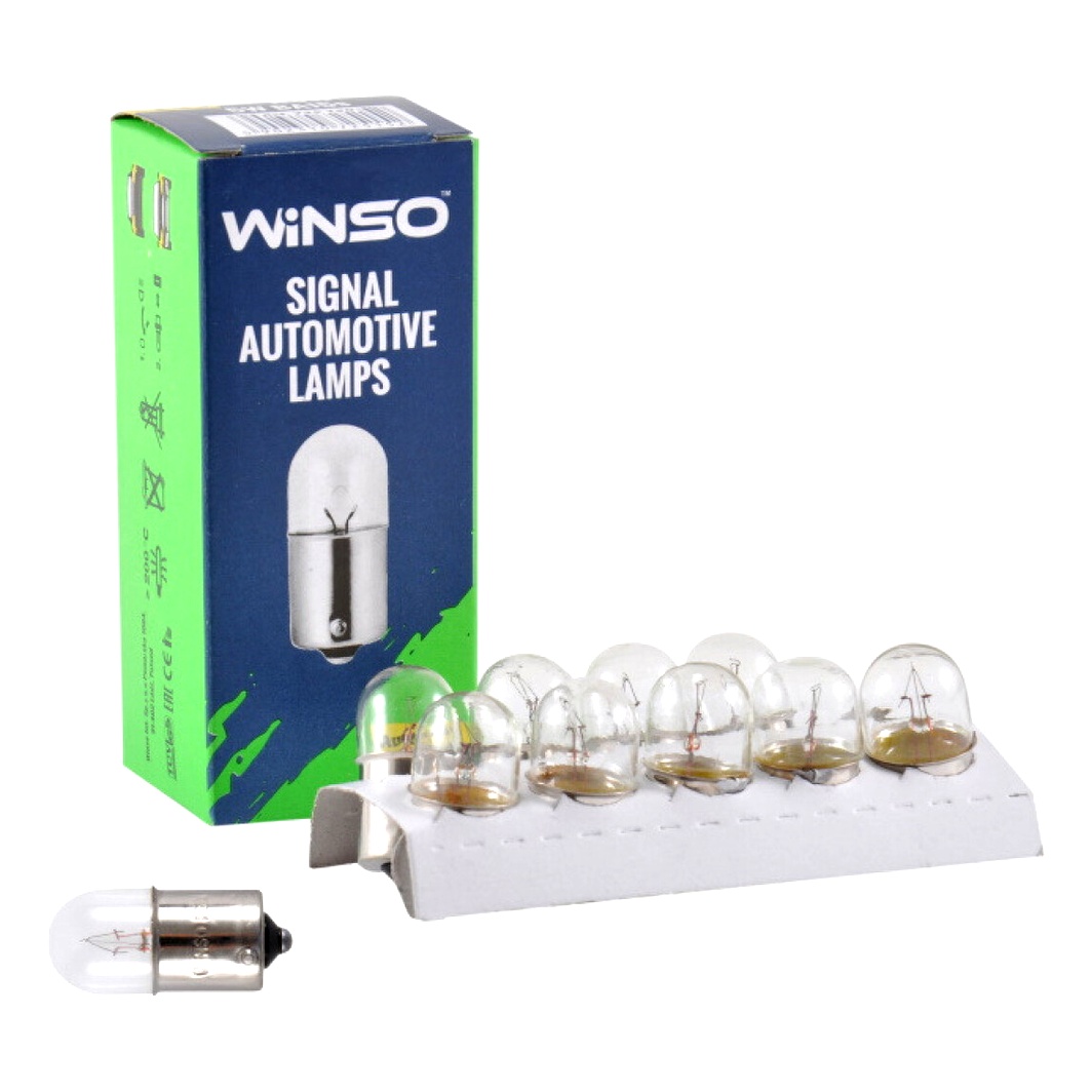 Автолампа розжарювання WINSO R5W BA15s 5W 24V прозора 725150 - zapix