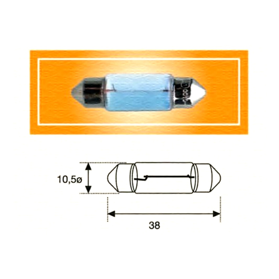 Автолампа накала MAGNETI MARELLI C5W SV8.5-8 5W 24V прозрачная 009423100000 - zapix