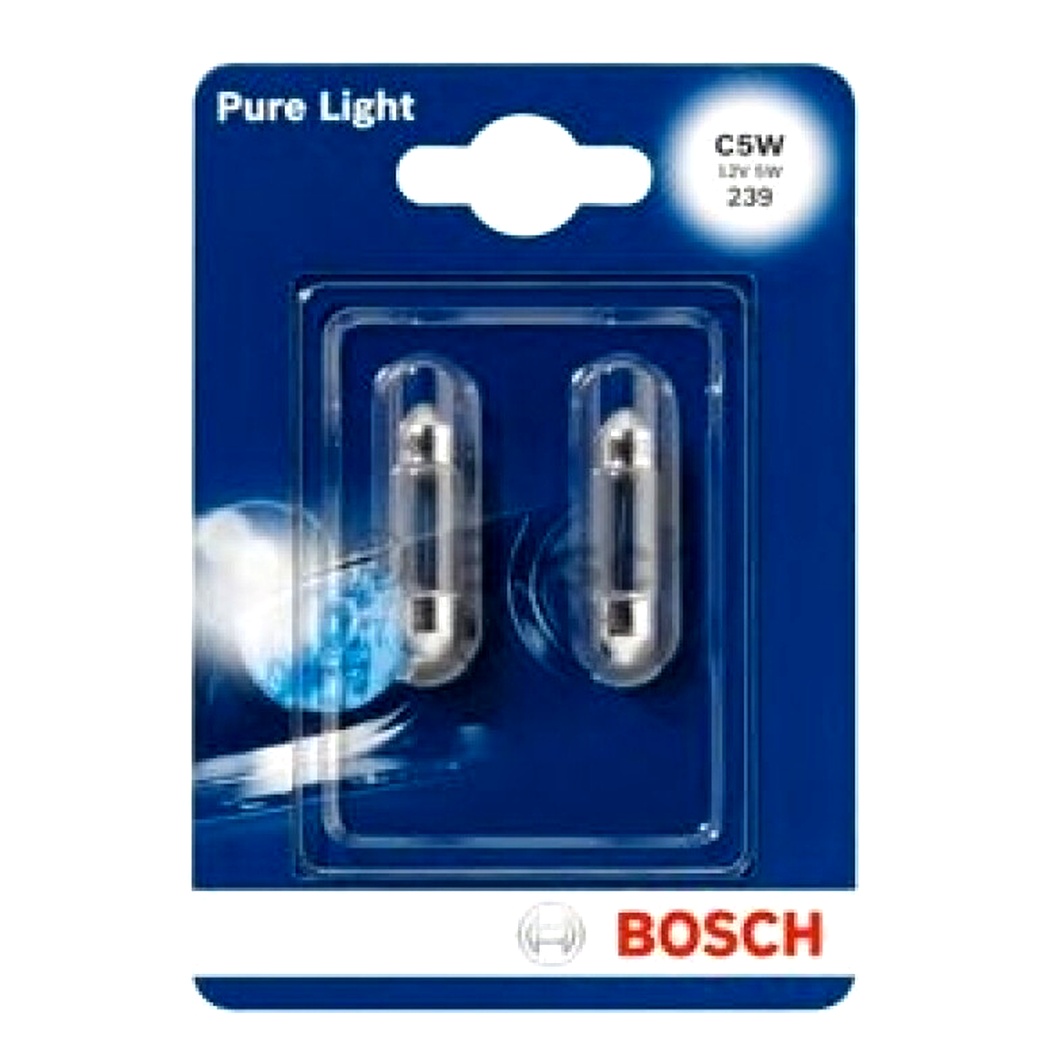 Автолампа накала BOSCH Pure Light C5W SV8.5-8 5W 12V прозрачная 1987301004 - zapix