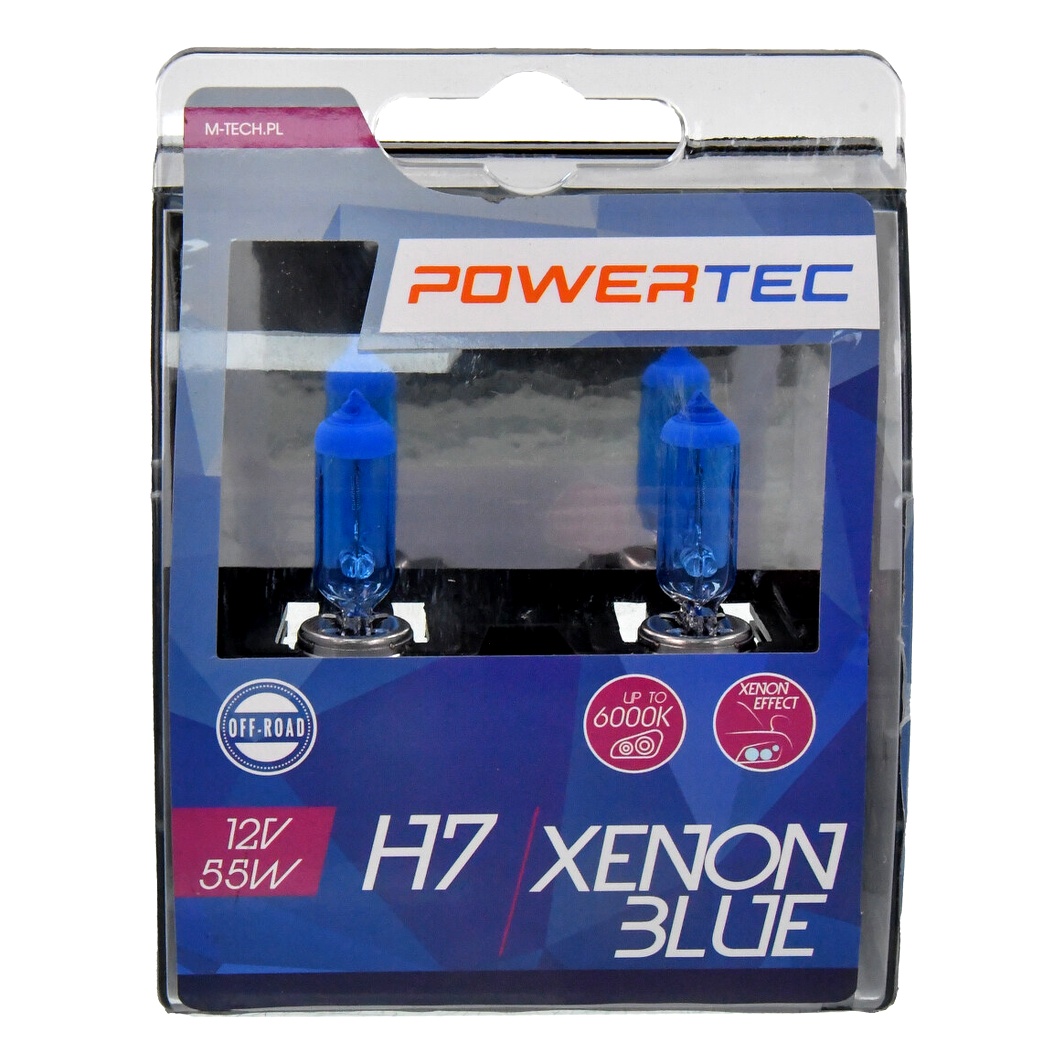 Автолампа галогенова M-TECH Xenon Blue H7 PX26d 55W 12V темно-блакитна PTZXB7DUO - zapix