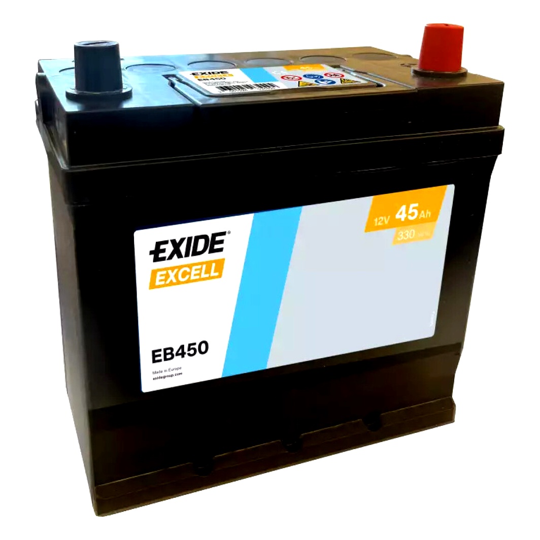 Акумулятор EXIDE Excell 12V 45Ah 330A R+ EB450 - zapix