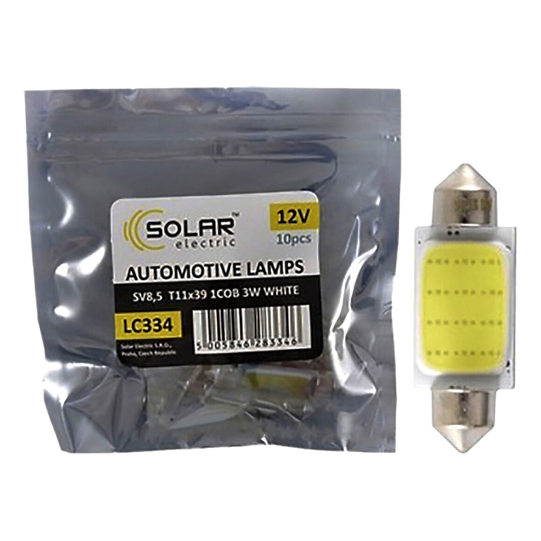 Автолампа LED (светодиодная) SOLAR T11x39 SV8.5 3W 12V LC334P - zapix