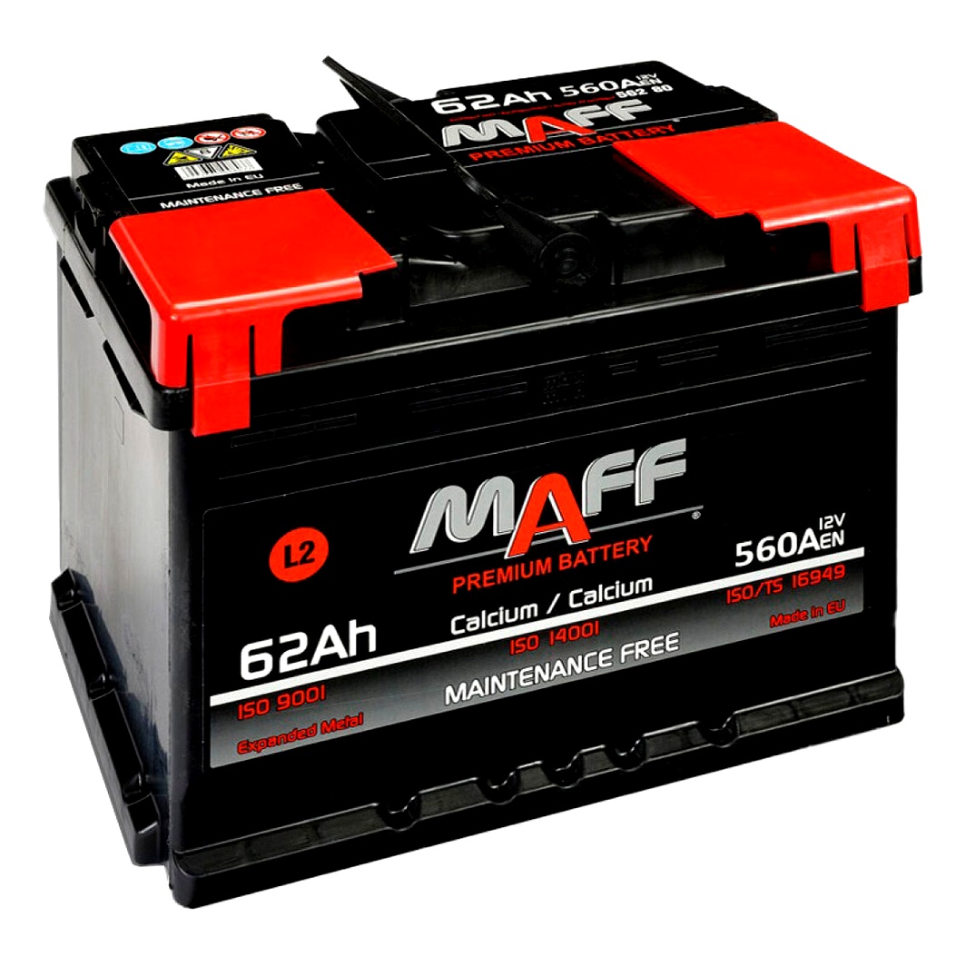 Акумулятор MAFF 12V 62Ah 560A R+ 562E0 - zapix
