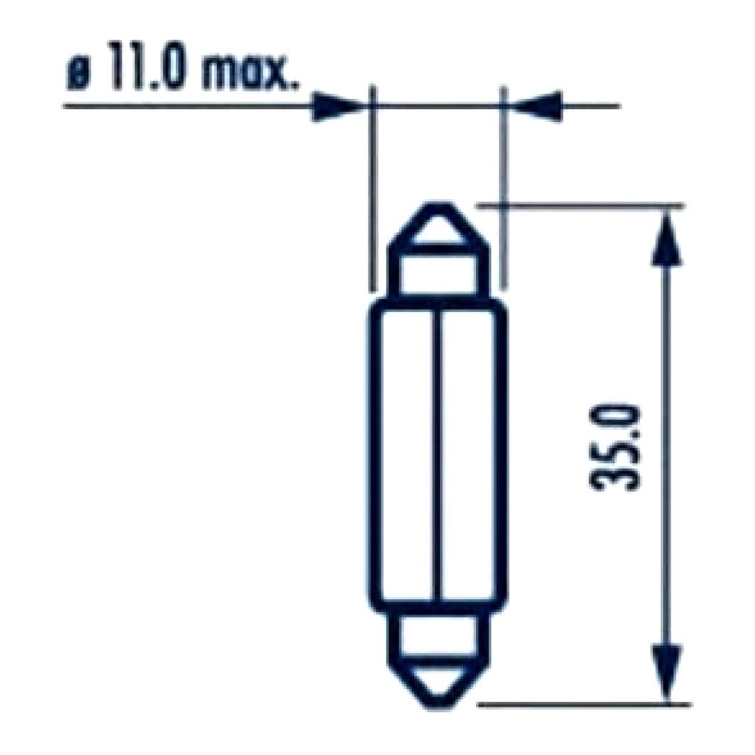 Автолампа розжарювання NARVA Standard C5W SV8.5 5W 24V прозора 17136 - zapix