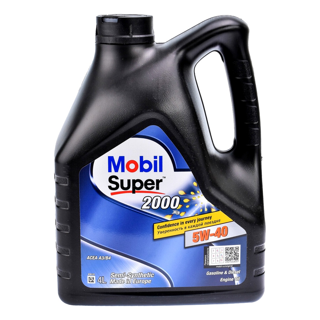 Моторна олива MOBIL Super 2000 X3 5W-40 4 л (155337) - zapix