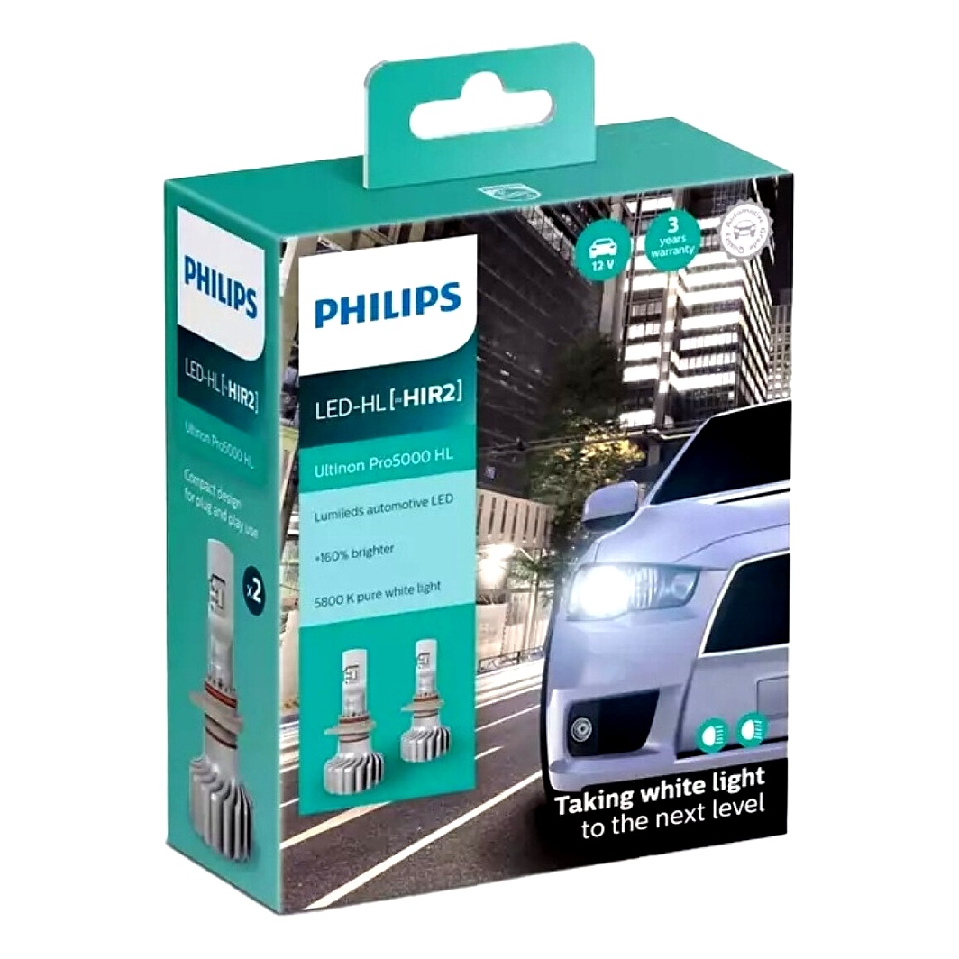 Автолампа LED (светодиодная) PHILIPS Ultinon Pro5000 HIR2 PX22d 16W 12V 11012U50CWX2 - zapix