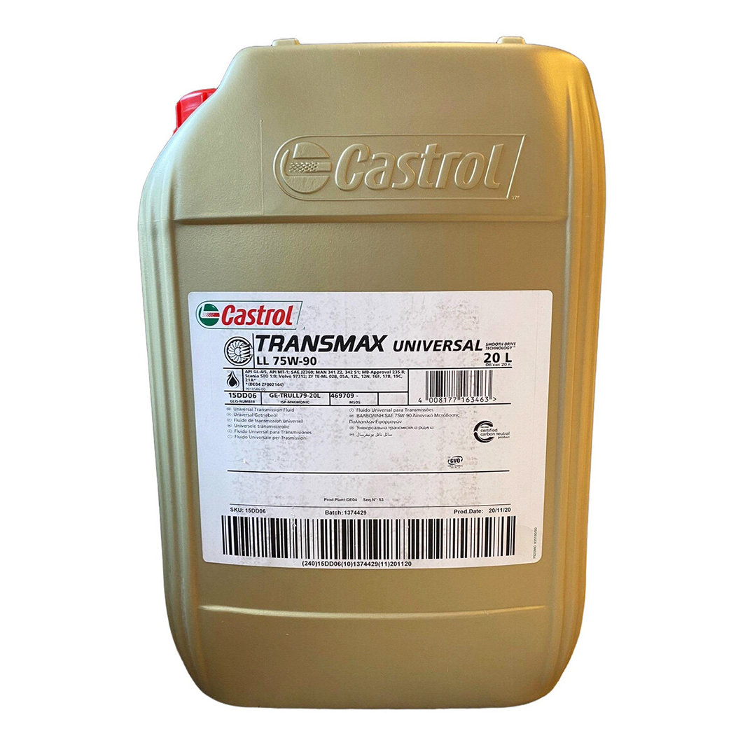 Трансмиссионное масло CASTROL Transmax Universal Long Life GL-4 / 5 75W-90 20 л 469709 - zapix