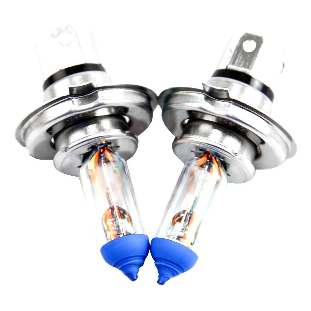 Автолампа галогенова BOSMA Exclusive Fire H4 P43t 55W 12V прозоро-блакитна 8429E - zapix