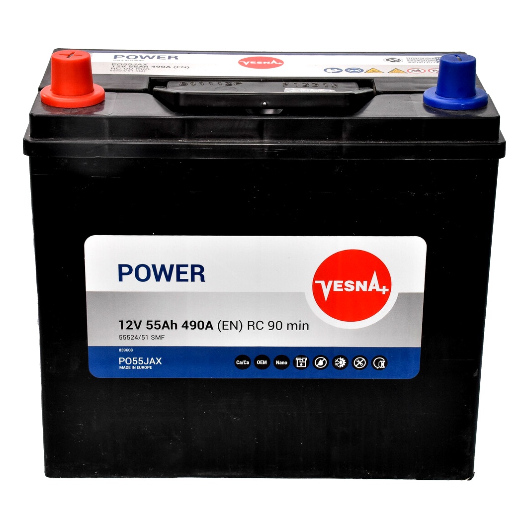 Акумулятор VESNA Power JIS 12V 55Ah 540A L+ 415755 - zapix