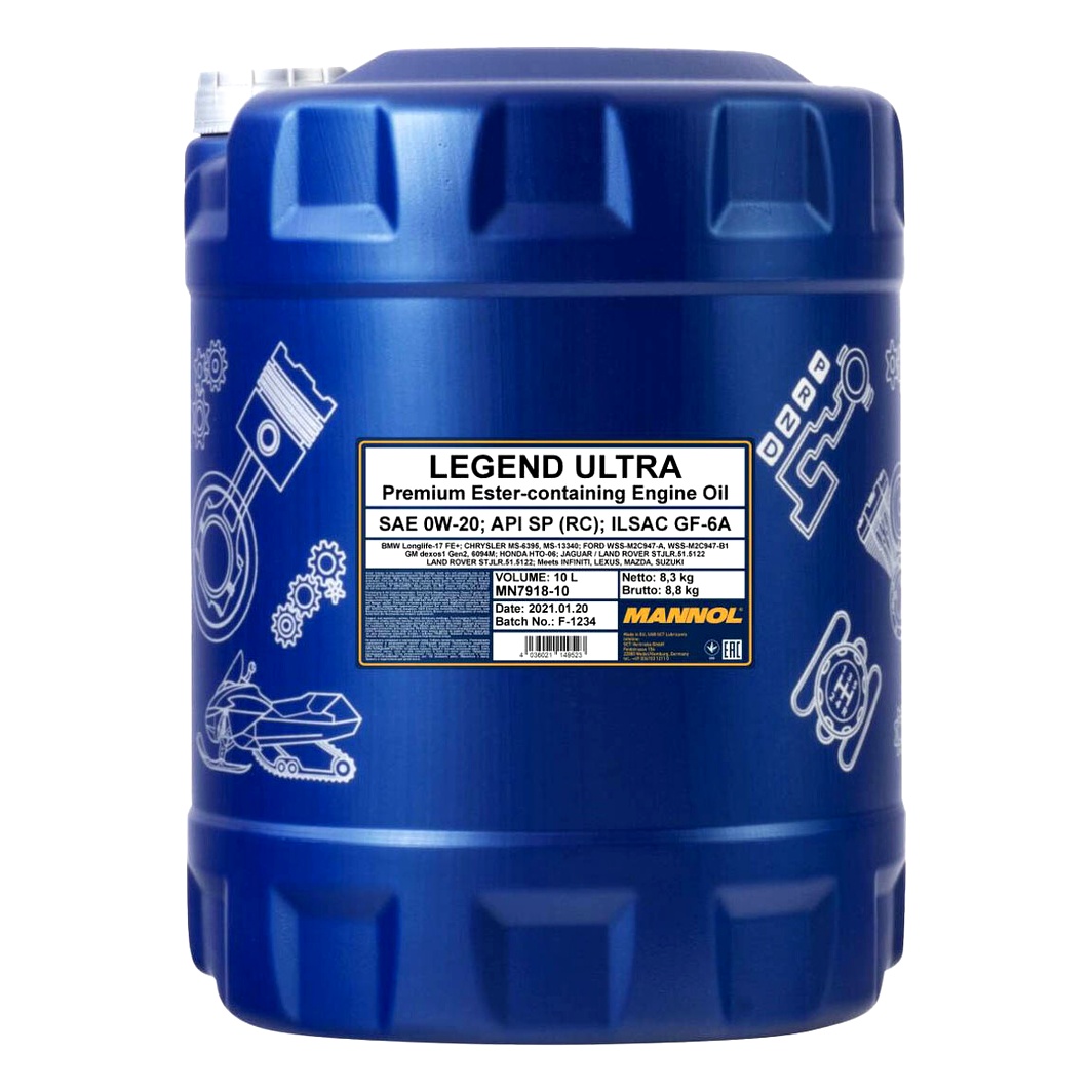 Моторна олива MANNOL Legend Ultra 0W-20 10 л (MN791810) - zapix