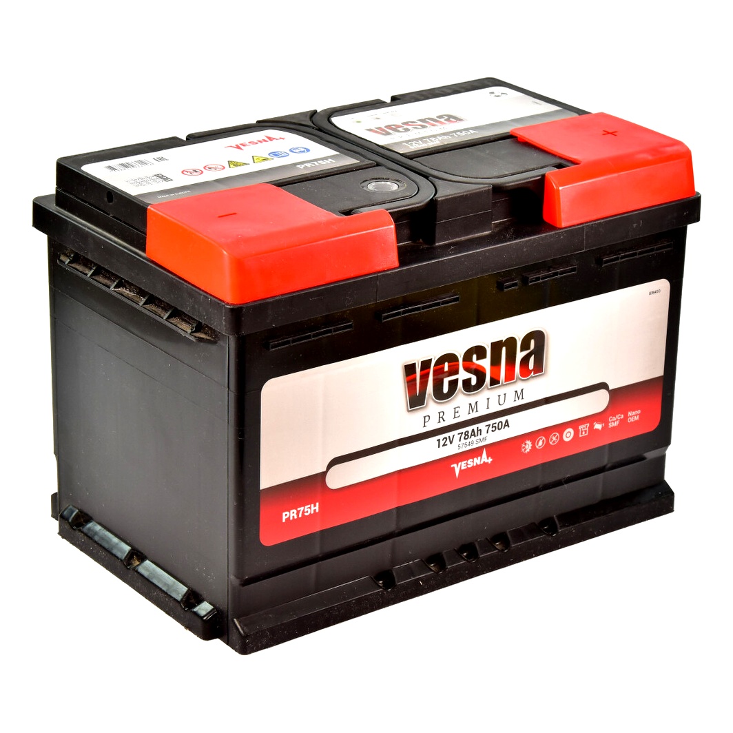 Акумулятор VESNA Premium 12V 78Ah 750A R+ 415275 - zapix