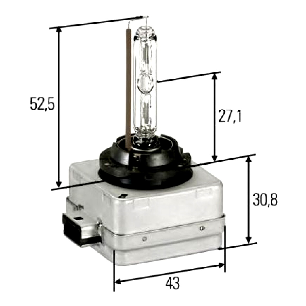 Автолампа ксеноновая HELLA D1S PK32d-2 35W 12V прозрачная 8GS009028621 - zapix