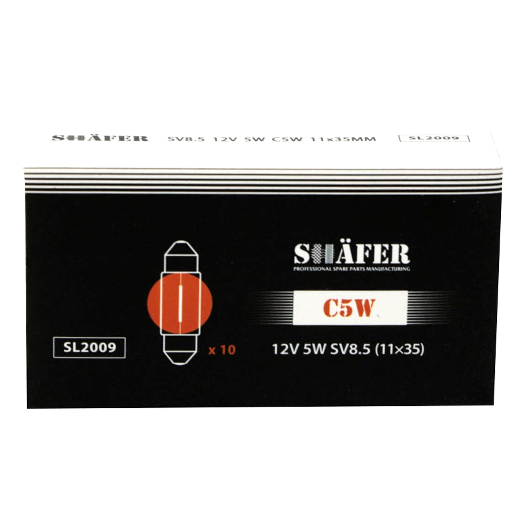 Автолампа розжарювання SHAFER C5W SV8.5 5W 12V прозора SL2009 - zapix