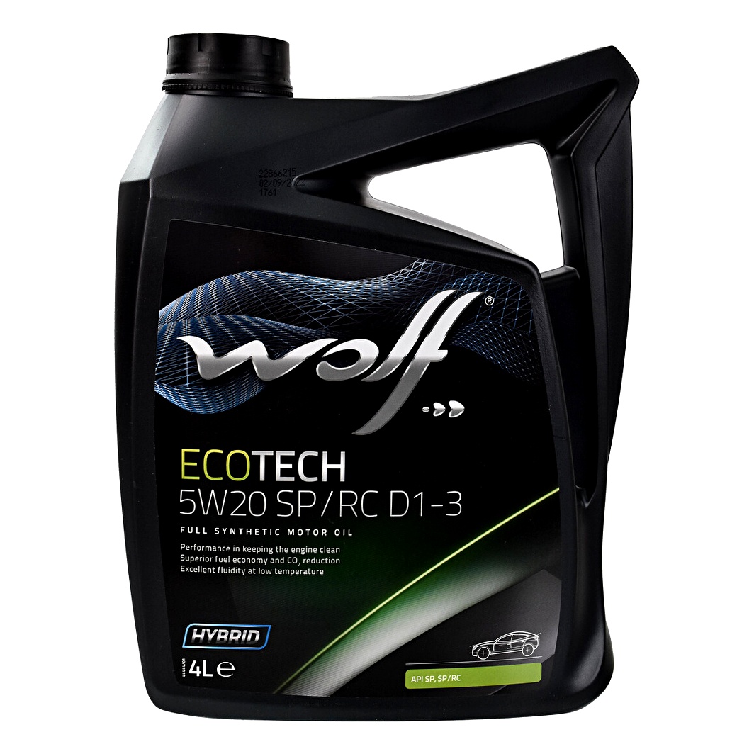 Моторное масло WOLF EcoTech SP/RC D1-3 5W-20 4 л (1050525) - zapix