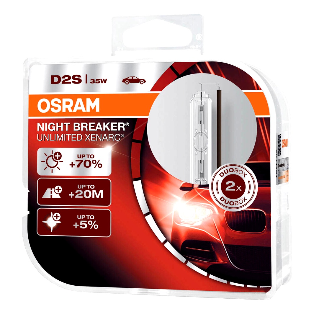 Автолампа ксенонова OSRAM Xenarc Night Breaker Unlimited D2S P32d-2 35W 85V прозора 66240XNBHCB - zapix