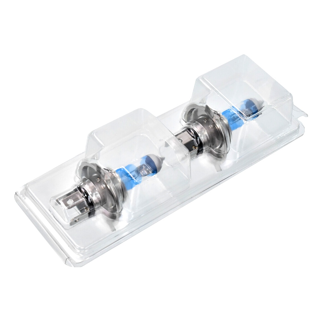 Автолампа галогенова BOSMA PLUS 120% H4 P43t 55W 12V прозоро-блакитна 5455 - zapix