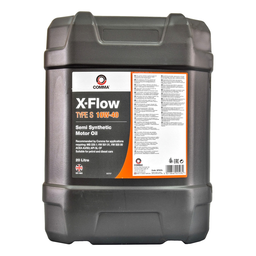 Моторна олива COMMA X-Flow Type S 10W-40 20 л (XFS20L)
