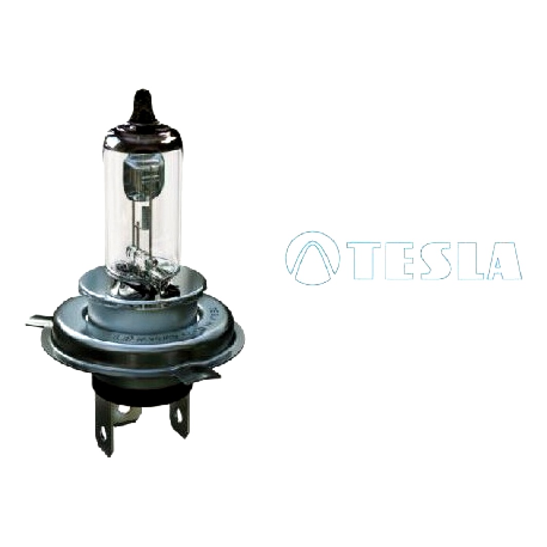 Автолампа галогенова TESLA More Light +100% H4 P43t 55W 12V прозора B40401 - zapix