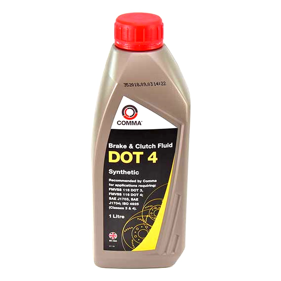 Гальмівна рідина COMMA DOT 4 Synthetic ABS пластик 1 л BF41L - zapix
