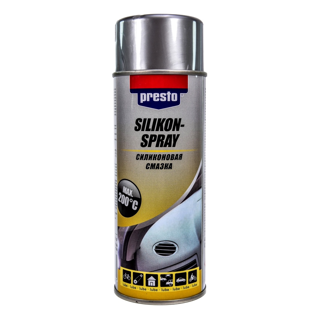 Смазка силиконовая PRESTO Silikon Spray для резиновых уплотнений 400 мл (217784) - zapix