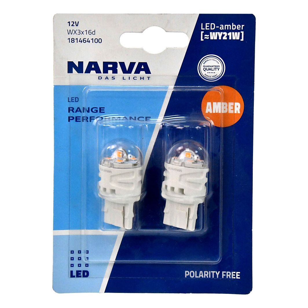 Автолампа LED (светодиодная) NARVA Range Performance LED WY21W W3x16d 2.16W 12V 181464100 - zapix