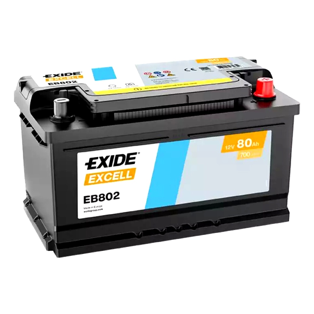 Акумулятор EXIDE Excell 12V 80Ah 700A R+ EB802 - zapix