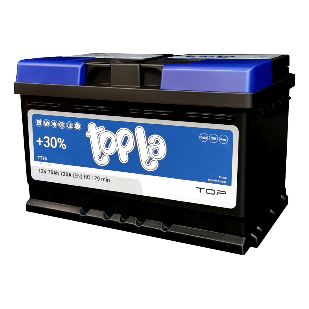 Акумулятор TOPLA Top 12V 75Ah 720A L+ 114115 - zapix