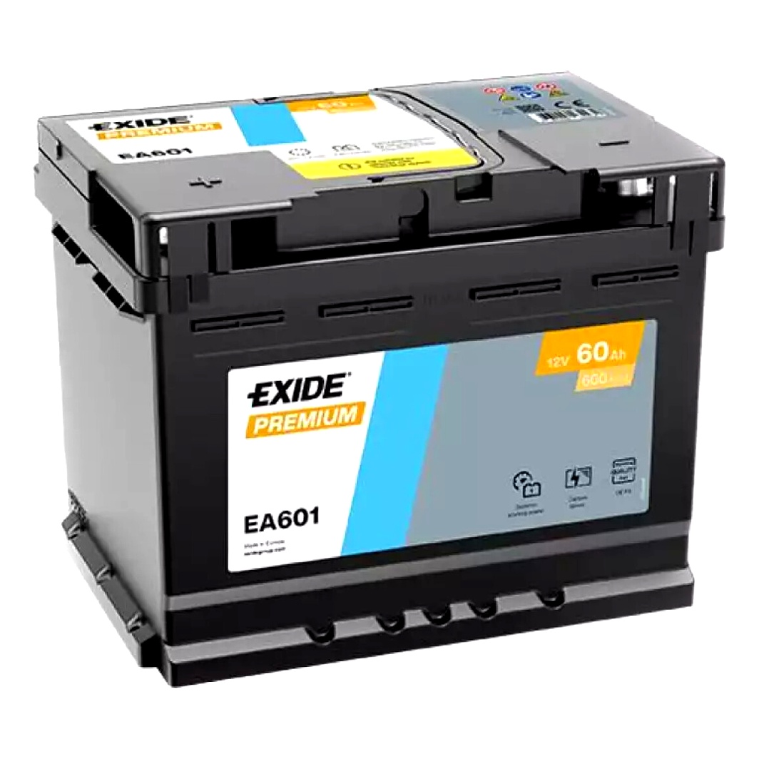 Акумулятор EXIDE Premium 12V 60Ah 600A L+ EA601 - zapix