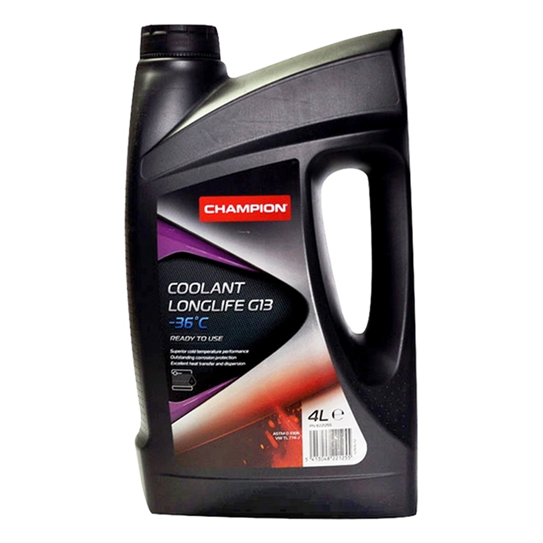 Готовий антифриз CHAMPION Coolant Longlife фіолетовий G13 -36 °C 4 л (CHCOOL36G134) - zapix