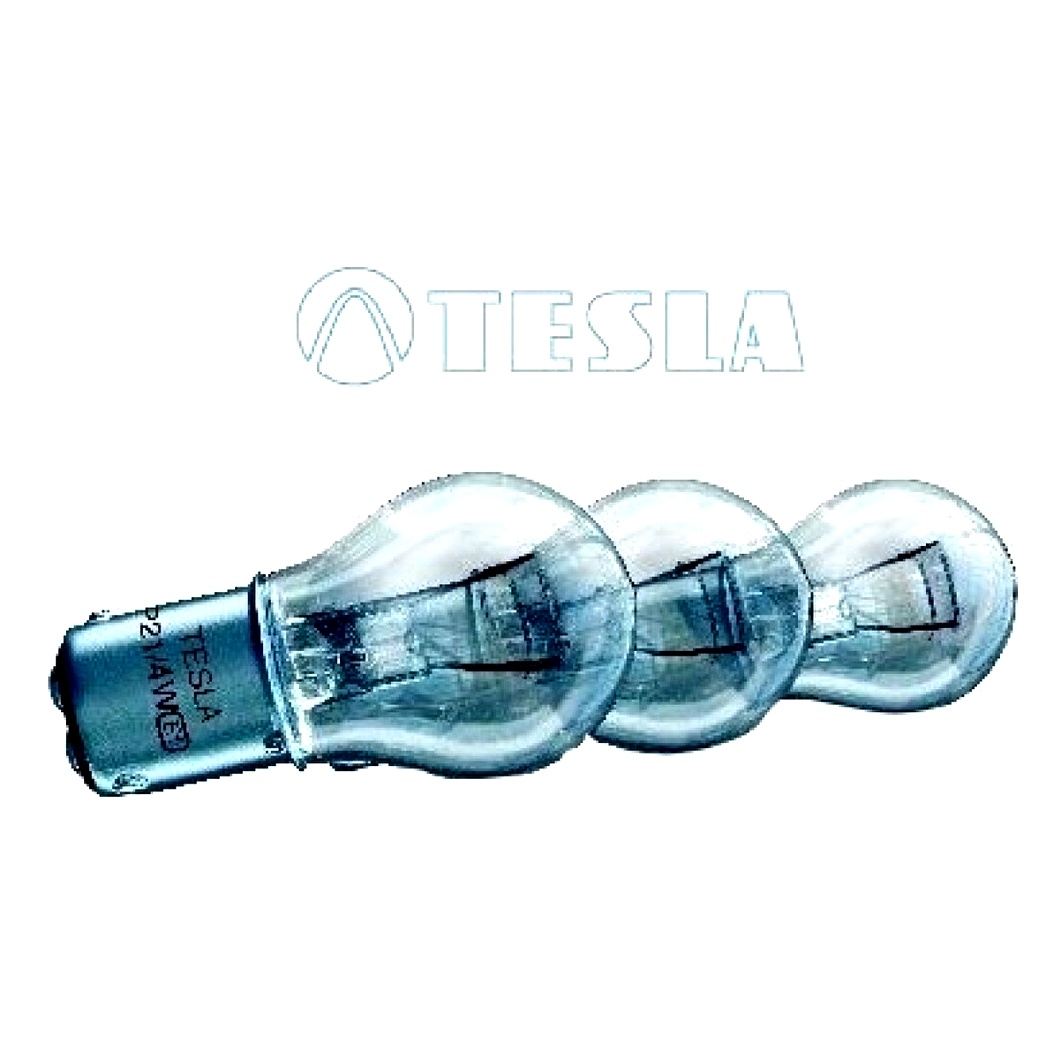 Автолампа розжарювання TESLA Standard P21/4W BAZ15d 4W 12V прозора B52401 - zapix