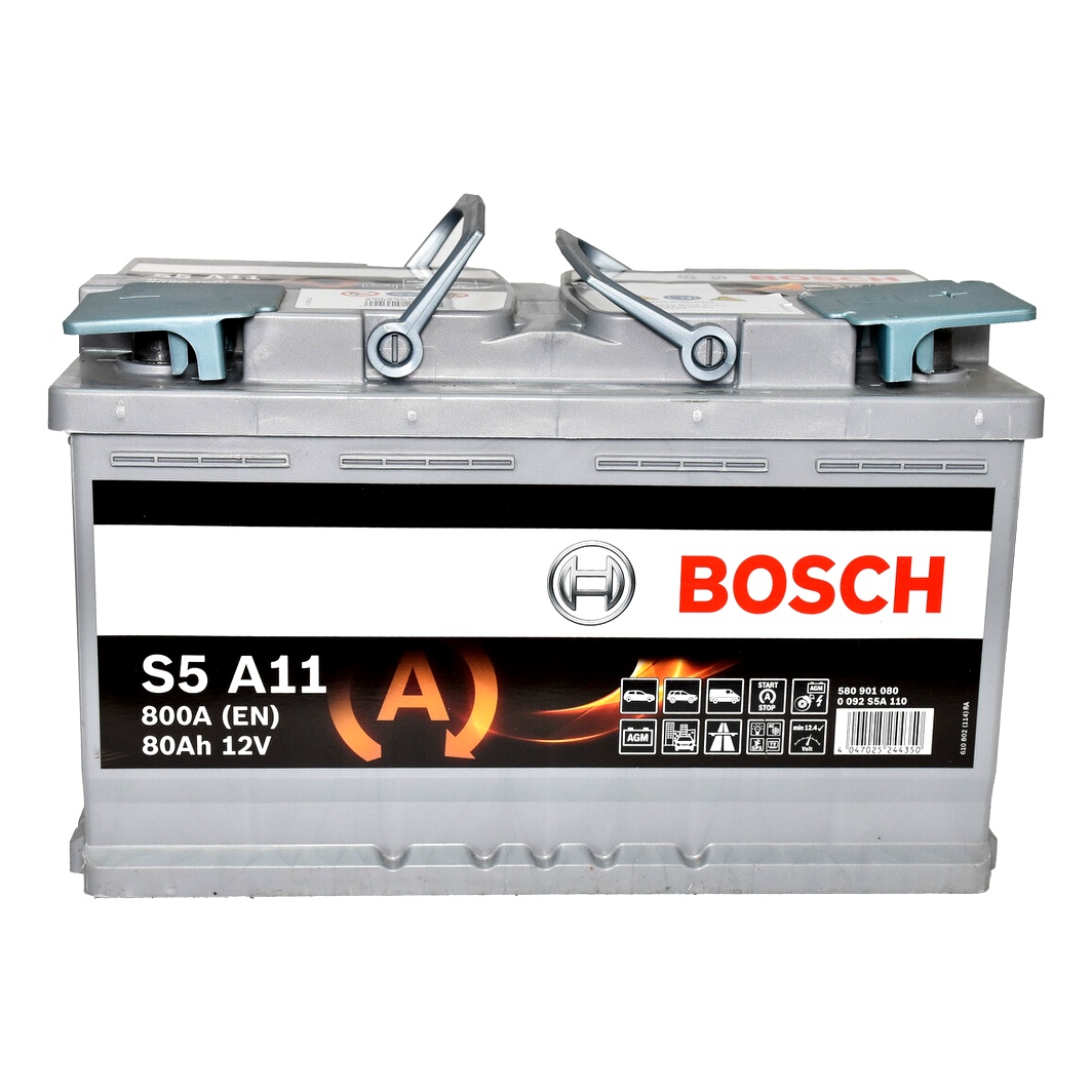 Акумулятор BOSCH S5 AGM 12V 80Ah 800A R+ 0092S5A110 - zapix