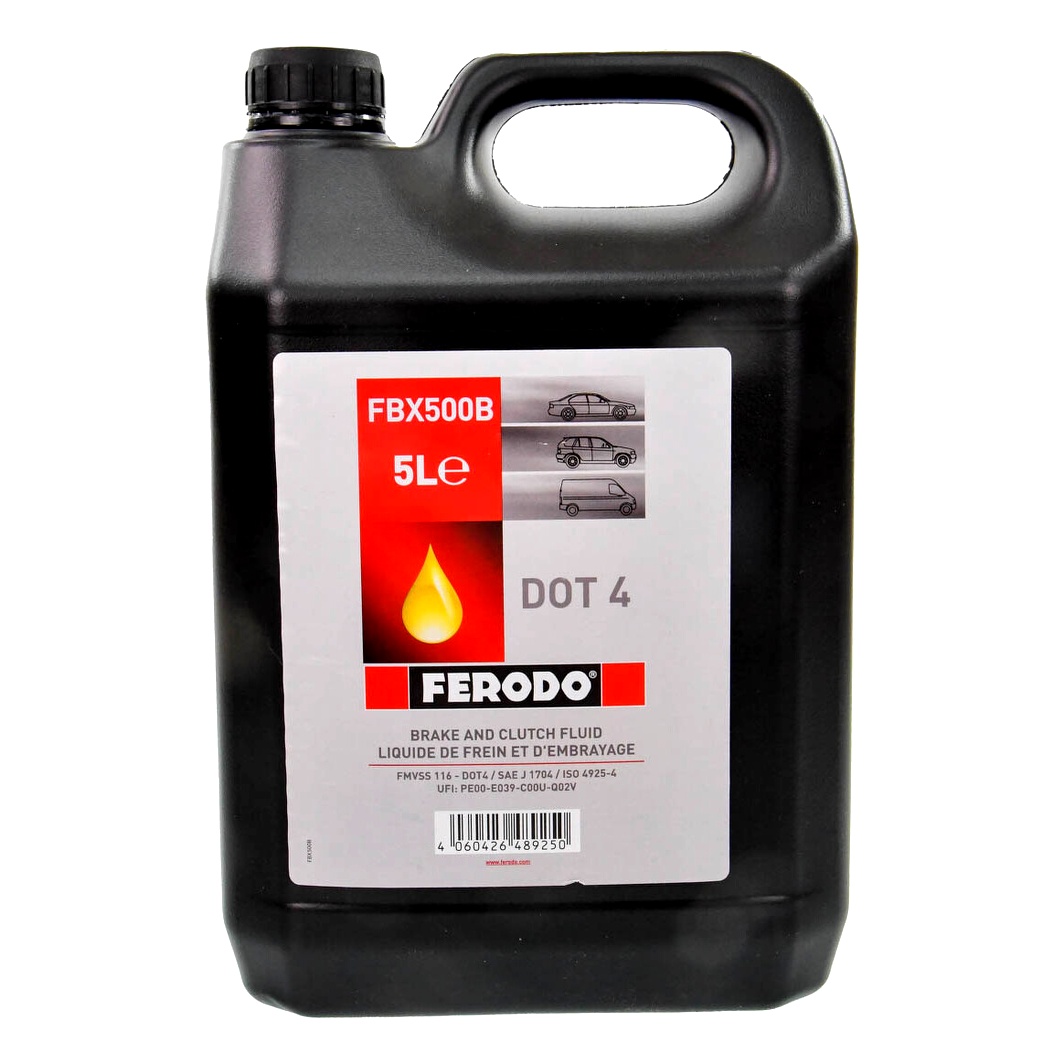 Гальмівна рідина FERODO DOT 4 Synthetic пластик 5 л FBX500B - zapix
