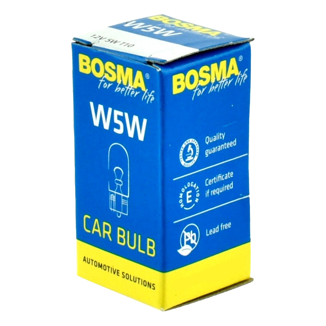 Автолампа розжарювання BOSMA W5W 5W 12V 1949S - zapix