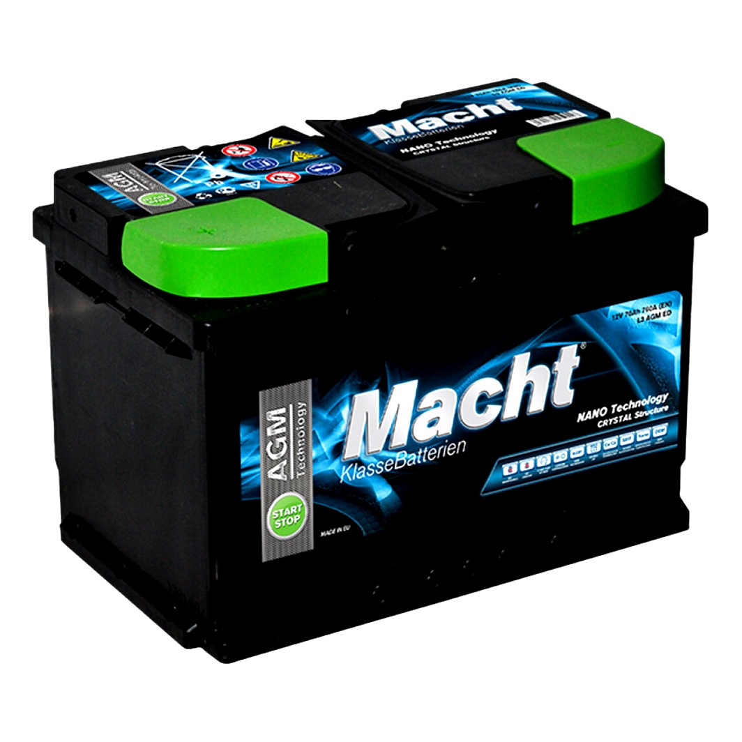 Акумулятор MACHT AGM 12V 70Ah 760A R+ 104141 - zapix