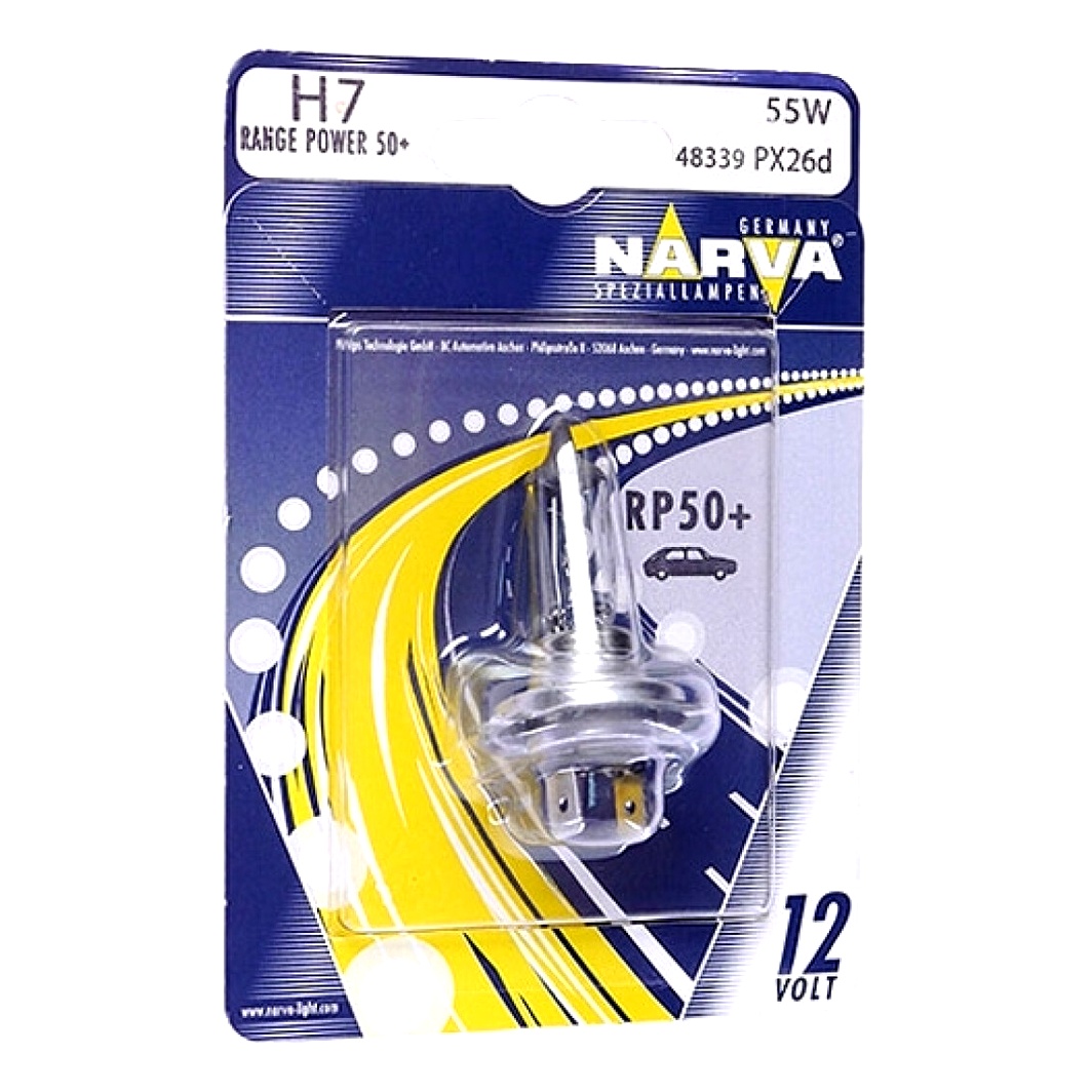 Автолампа галогенова NARVA H7 PX26d 55W 12V прозора 483394000 - zapix