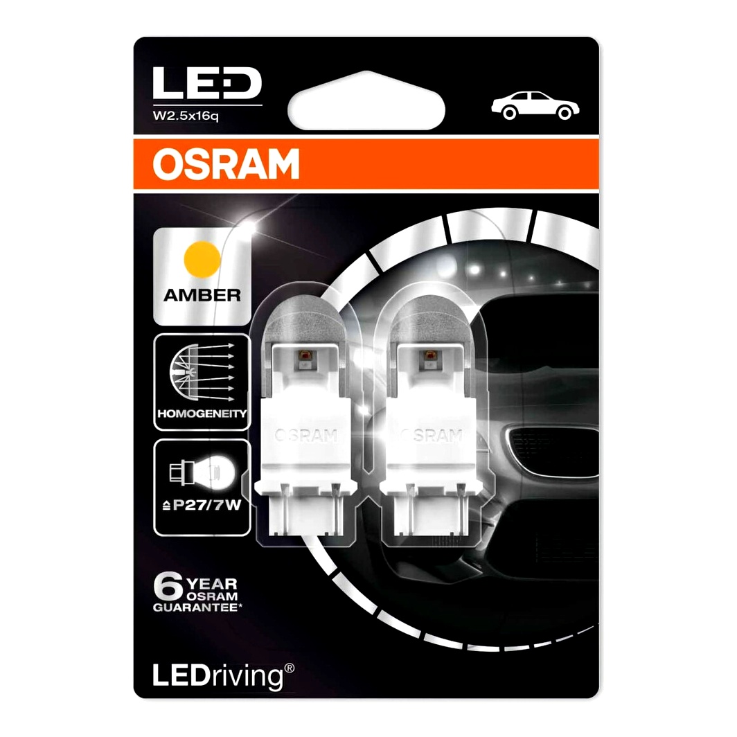 Автолампа LED (світлодіодна) OSRAM LEDriving Premium P27/7W W2.5x16q 2W 12V 3557YE02B - zapix