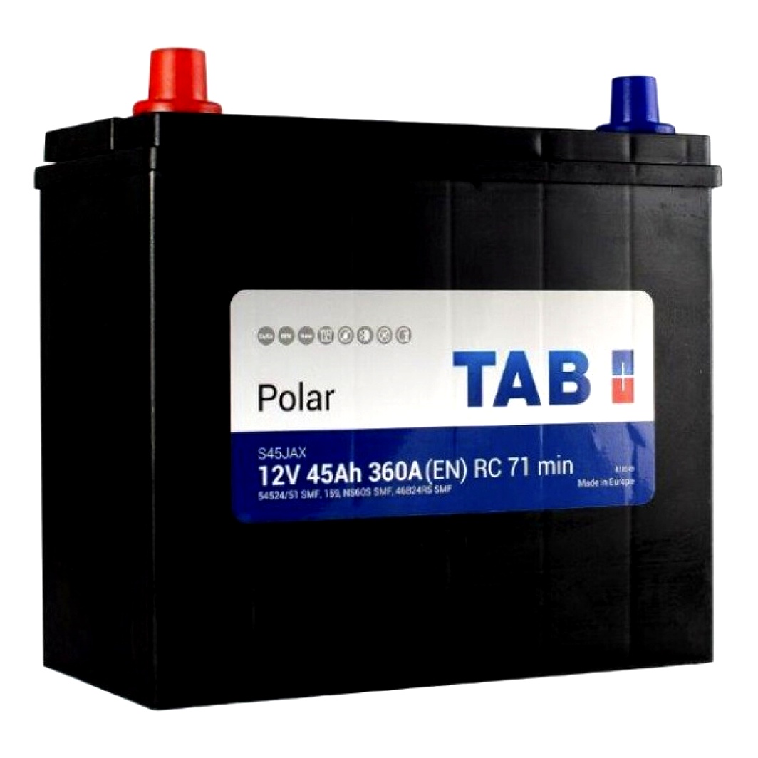 Акумулятор TAB Polar S JIS 12V 45Ah 360A L+ 246945 - zapix