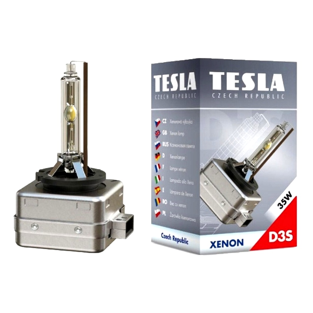 Автолампа ксенонова TESLA D3S PK32d-5 35W 42V прозора B23014 - zapix