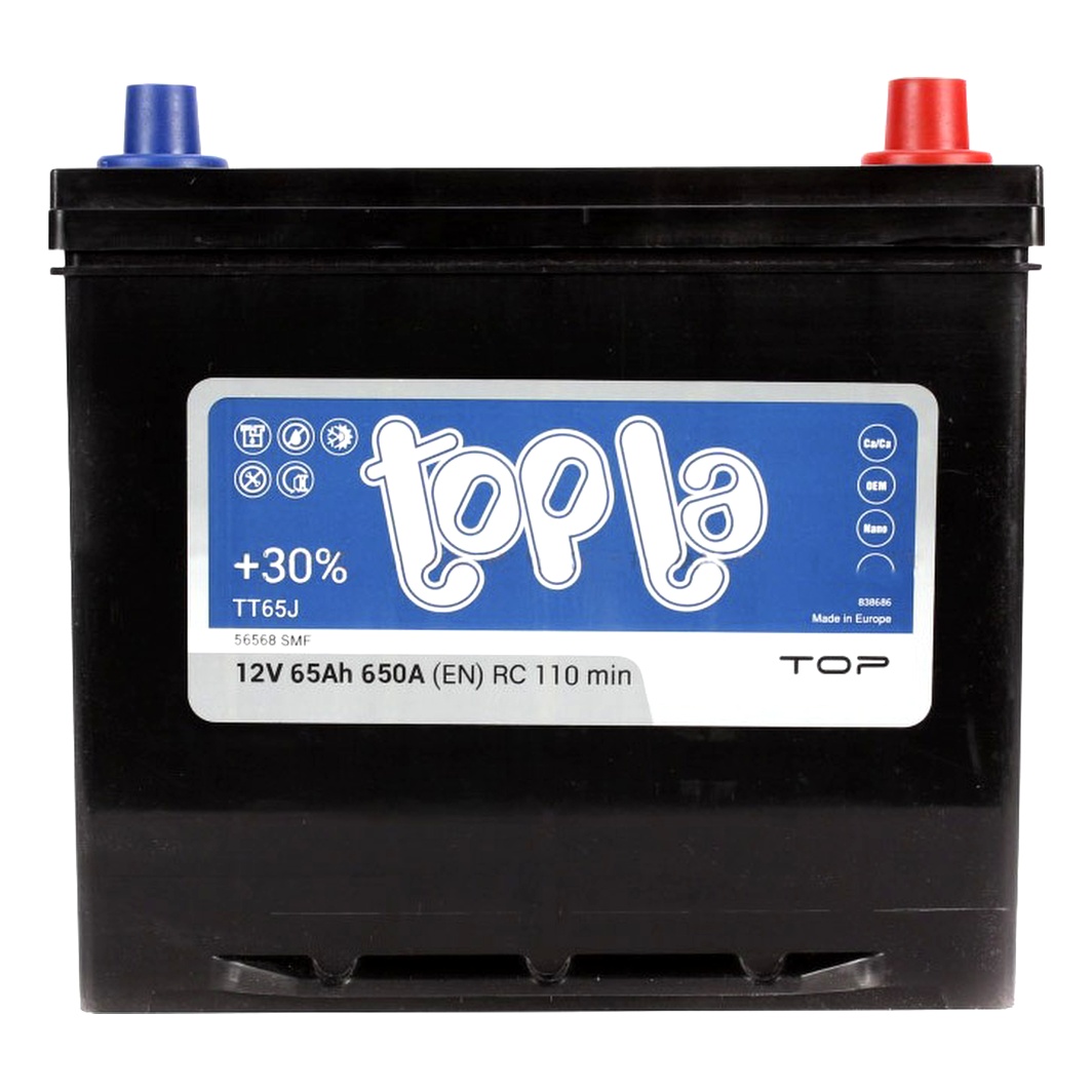 Акумулятор TOPLA Top 12V 65Ah 650A R+ TT65J - zapix