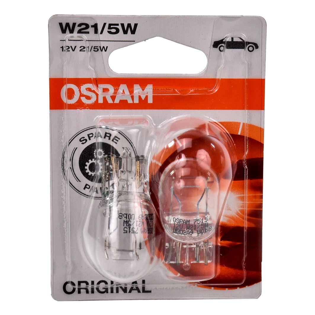 Автолампа розжарювання OSRAM Original W21/5W W3x16q 5W 12V прозора 751502B - zapix