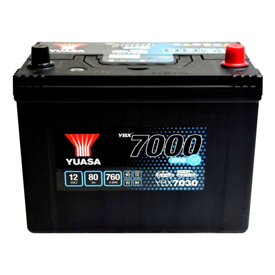 Акумулятор YUASA 12V 80Ah 760A R+ YBX7030 - zapix