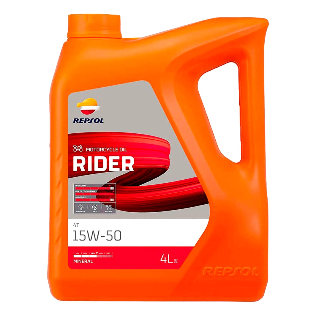 Моторное масло REPSOL Rider 4T 15W-50 минеральное 4 л RPP2130RGB - zapix