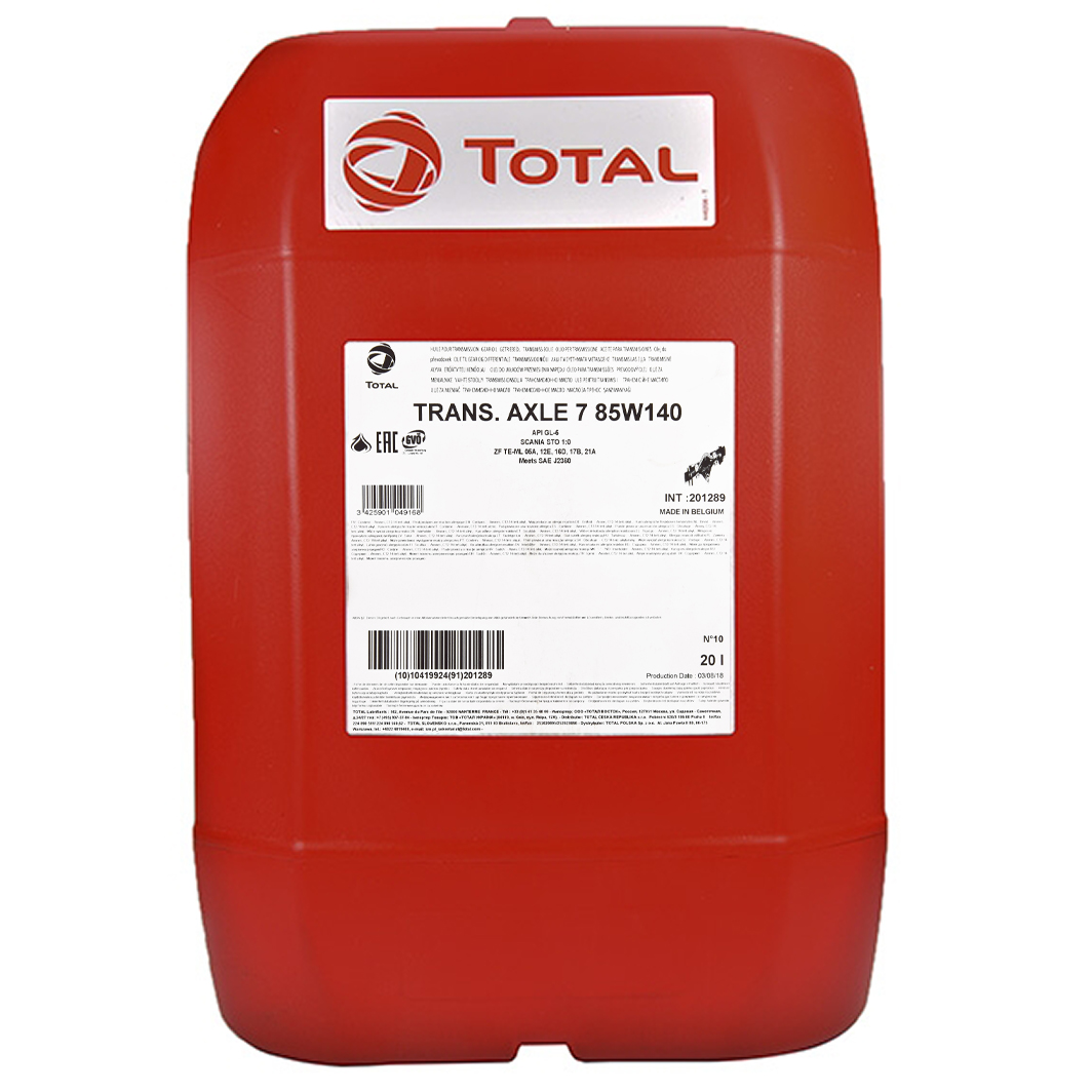 Трансмиссионное масло TOTAL AXLE 7 GL-5 85W-140 20 л TRANSAXLE785W14020L - zapix