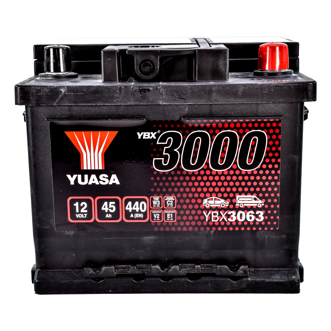 Акумулятор YUASA YBX 3000 12V 45Ah 425A R+ YBX3063 - zapix
