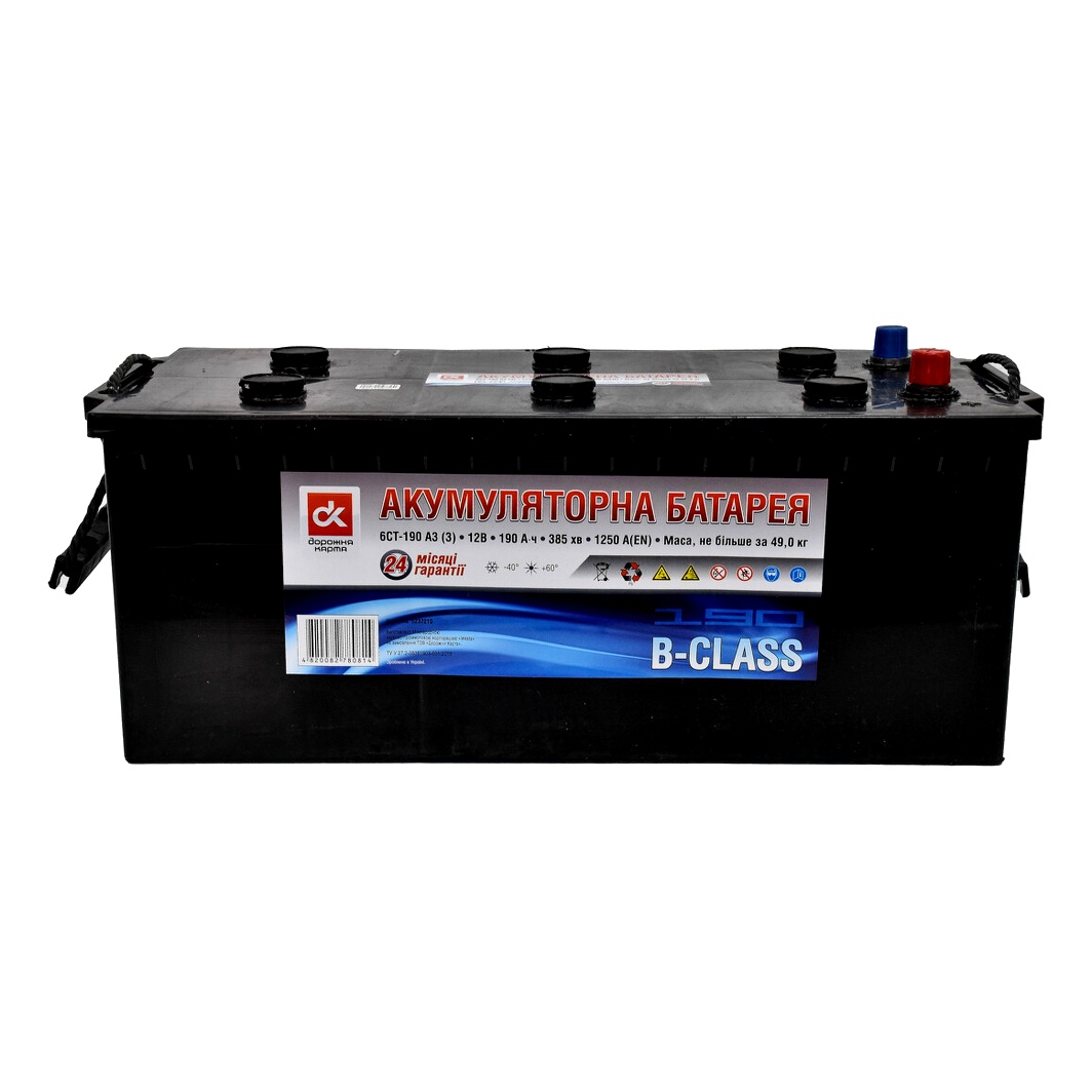 Акумулятор ДОРОЖНЯ КАРТА B-Class 12V 190Ah 1250A L+ 5237925346 - zapix